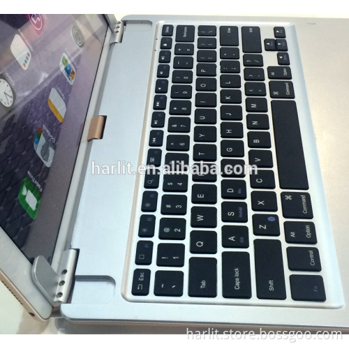 For iPad Pro Full Size Ultra Slim Rotating Aluminum Bluetooth Keyboard Case With Stand For iPad Pro 12.9 inch